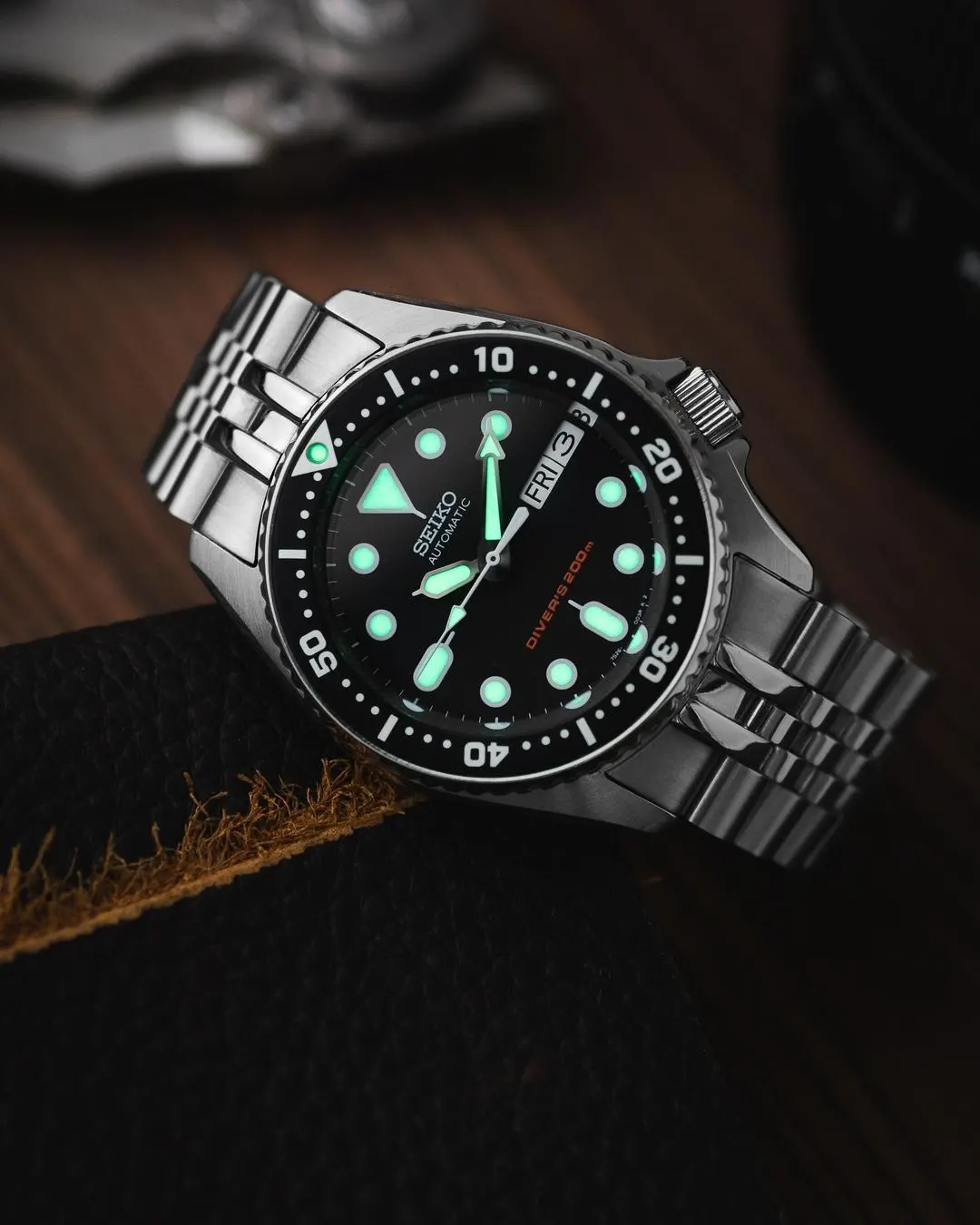 SKX013 Lume and on Bracelet